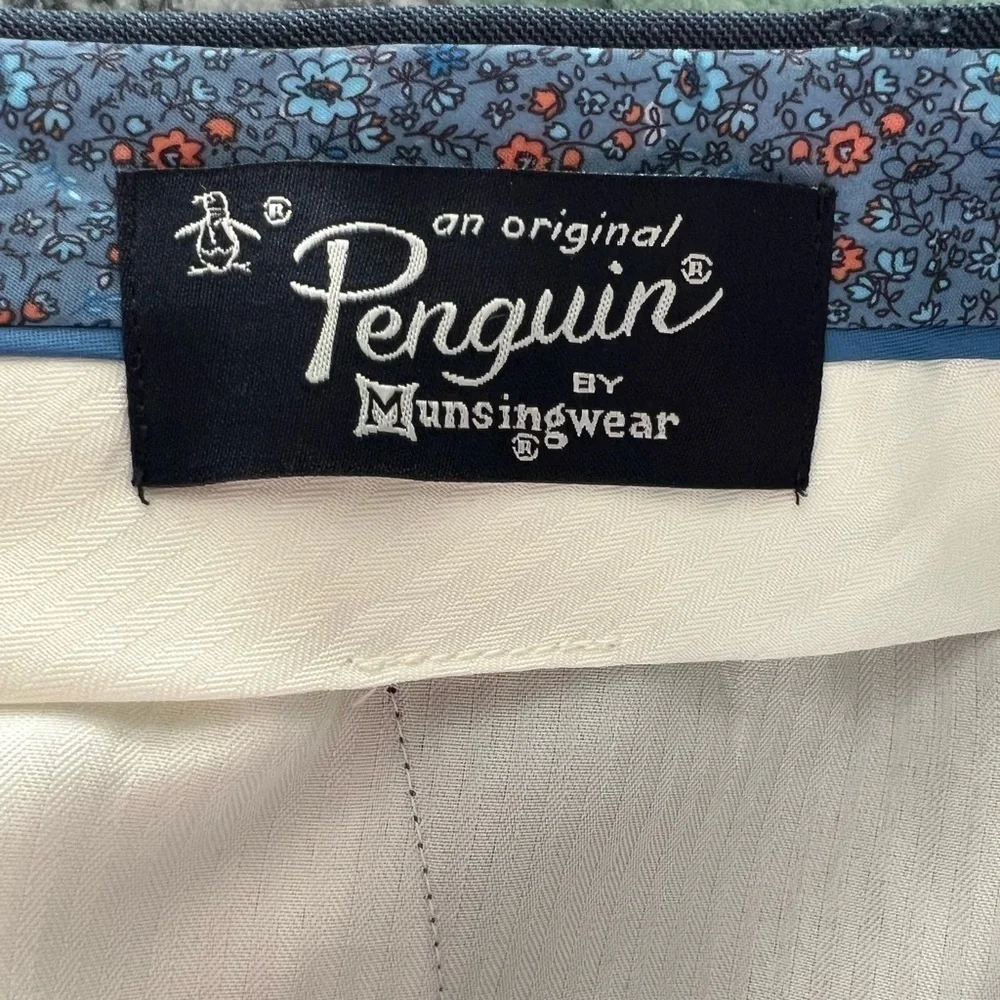 Original Penguin Blue Slim Straight Dress Pants